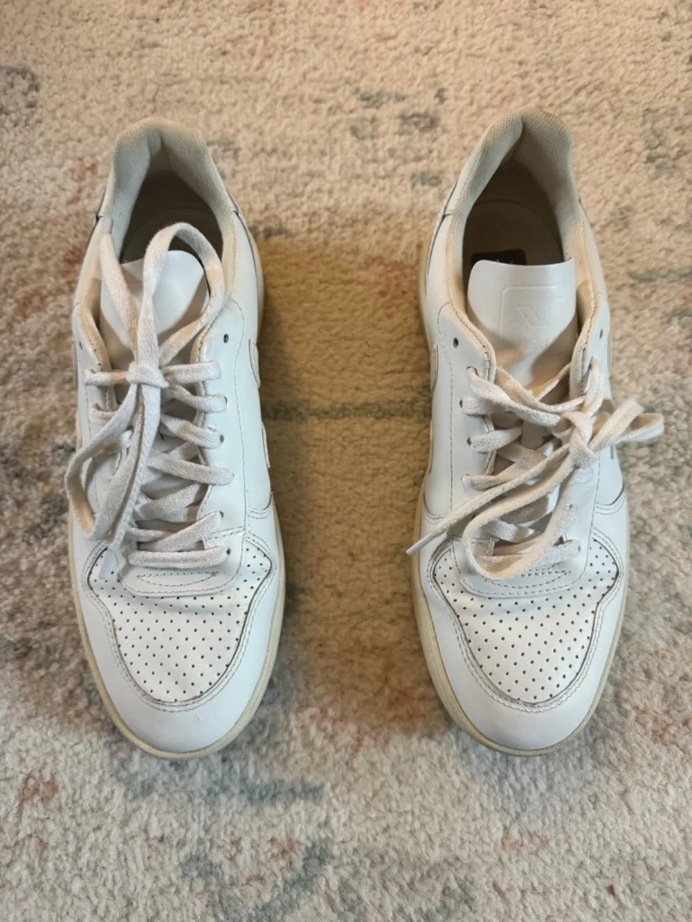 Veja V-10 Leather Sneakers - Picture 1 of 7